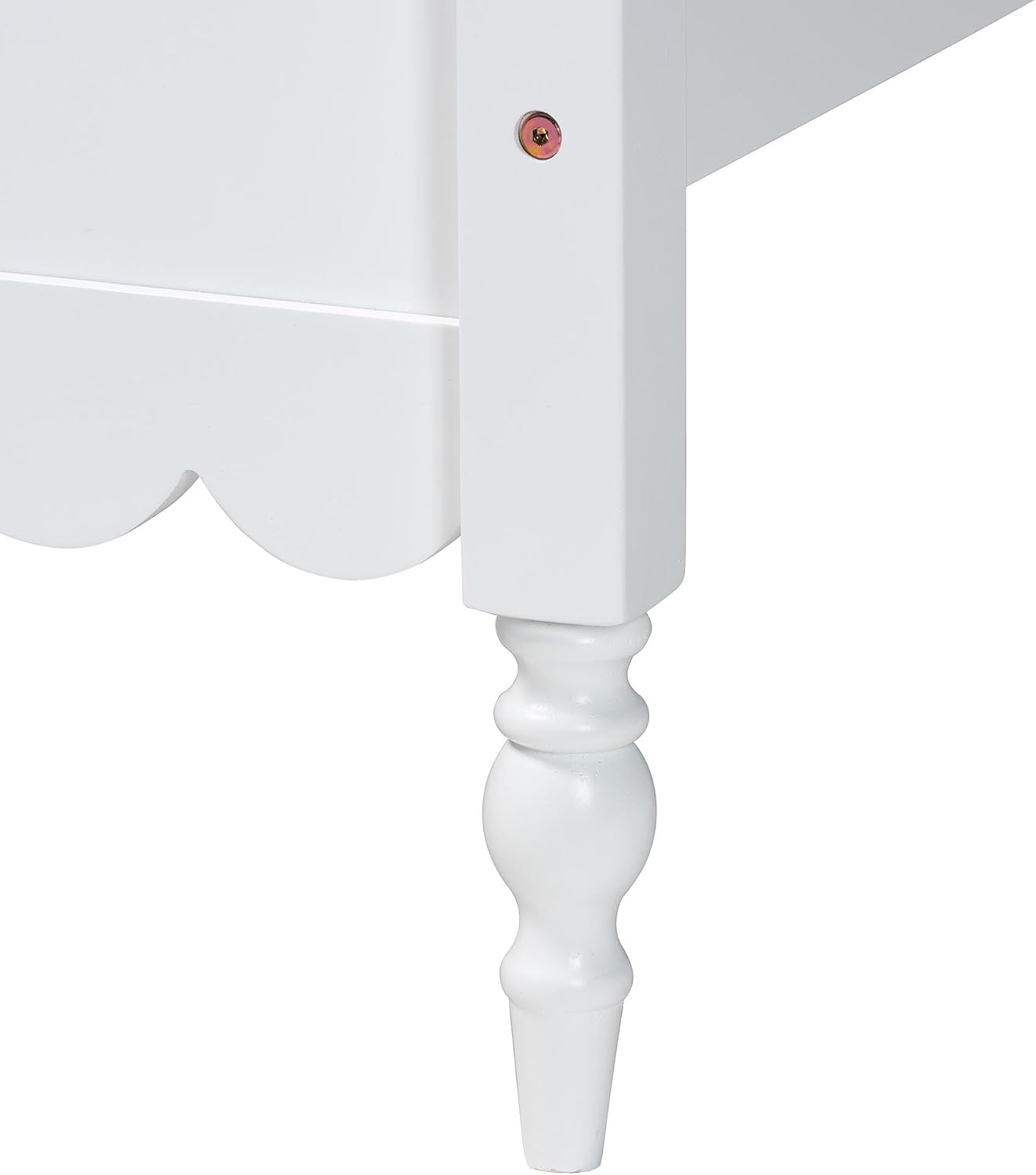 Baxton Studio Roni White Wood 4-Piece Full Bedroom Set with Two Nightstands