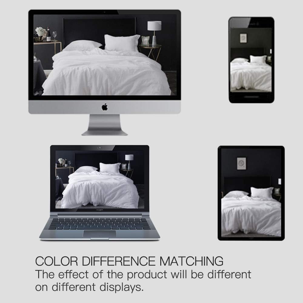 Simple&Opulence 100% Washed Linen Duvet Cover Set with Embroidered, 3 Pieces Soft Farmhouse Comforter Set with Button Closure,1 Duvet Cover and 2 Pillowshams(King,White)