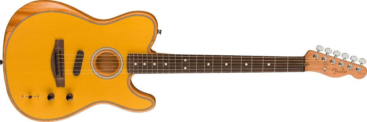 Fender Acoustasonic Player Telecaster Acoustic Electric Guitar, with 2-Year Warranty, Butterscotch Blonde, Rosewood Fingerboard, with Gig Bag