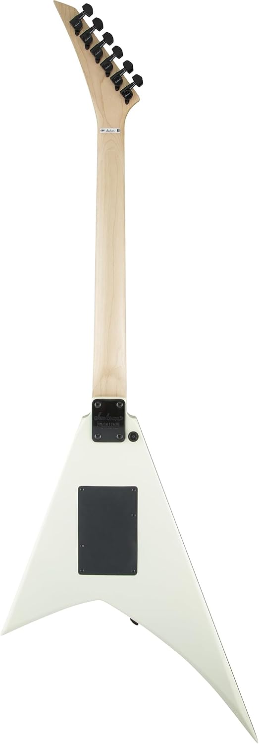 Jackson Rhoads JS32 Electric Guitar - Ivory Bundle with Cable, Tuner, Strap, Picks, and Austin Bazaar Guitar DVD