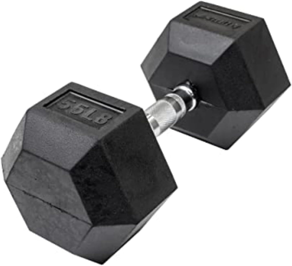 Lifeline Fitness Hex Dumbbells, Rubber Wrapped Hex Dumbbells, Premium Quality, Ergonomic Knurled Handle, Dumb Bells for Exercise, Home Gym Exercise Weights