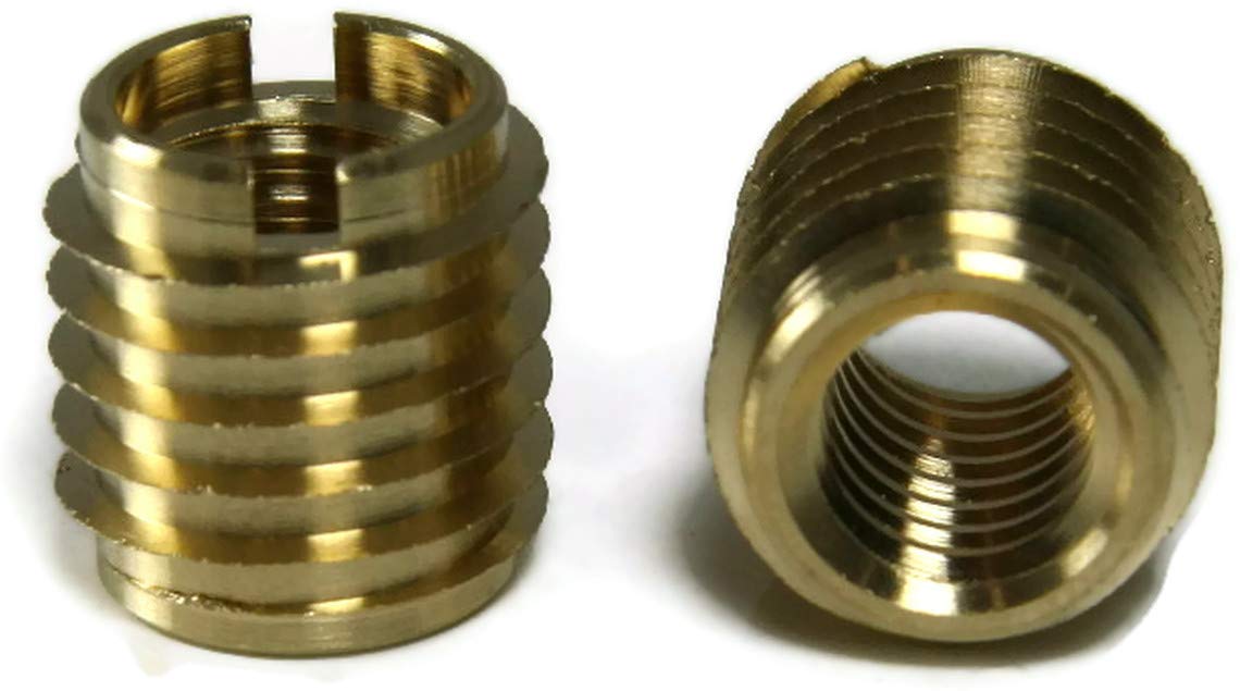 Brass Thread Inserts for Wood - Threaded Inserts 3/8'-16 x .625 Qty 100