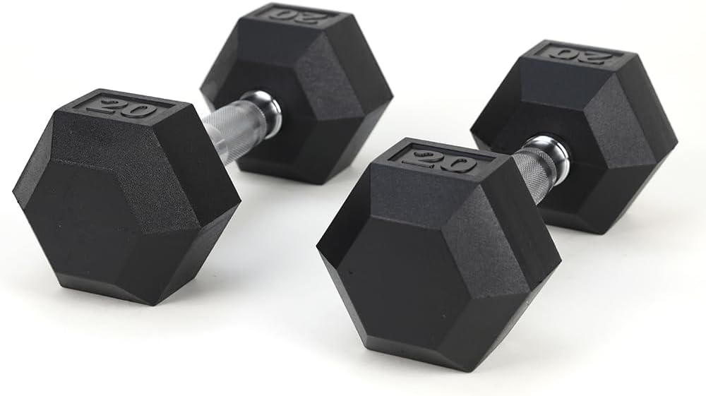 JHshop 20LB (2piece) Dumbbell Weights for Exercises,Strength Training Equipment,Solid Cast Iron Dumbbell Weight,Dumbbell Weight Set for Home Gym or Professional Gym