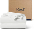 REST® Evercool®+ Cooling Sheet Set, Twin XL, Arctic White, Breathable Bed Sheets for Hot Sleepers and Night Sweats, with Pillowcases, with Ionic+ Self-Cleaning Silver Yarn for Sensitive Skin, 4PCS