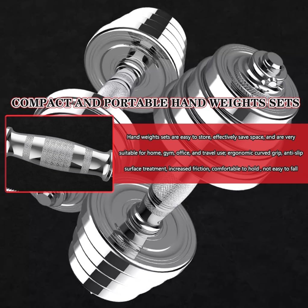 Dumbbell Set Men's Home Fitness Adjustable Weight, Gym Solid Steel Barbell, Abdominal Muscle Training Equipment