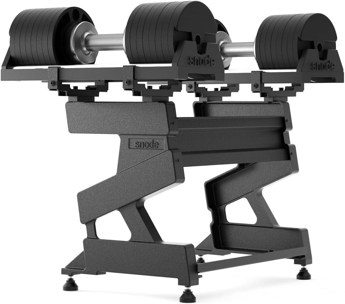 SNODE Cast Iron Dumbbell Stand, Adjustable Dumbbell Rack for SNODE Dumbbells Only (Only Stand)