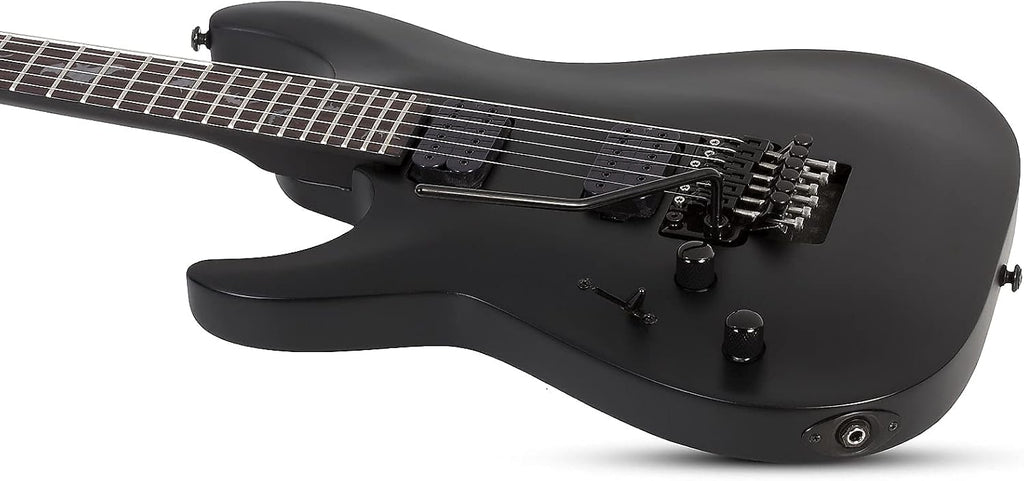 Schecter Damien-6 FR LH Left-Handed Electric Guitar - Satin Black