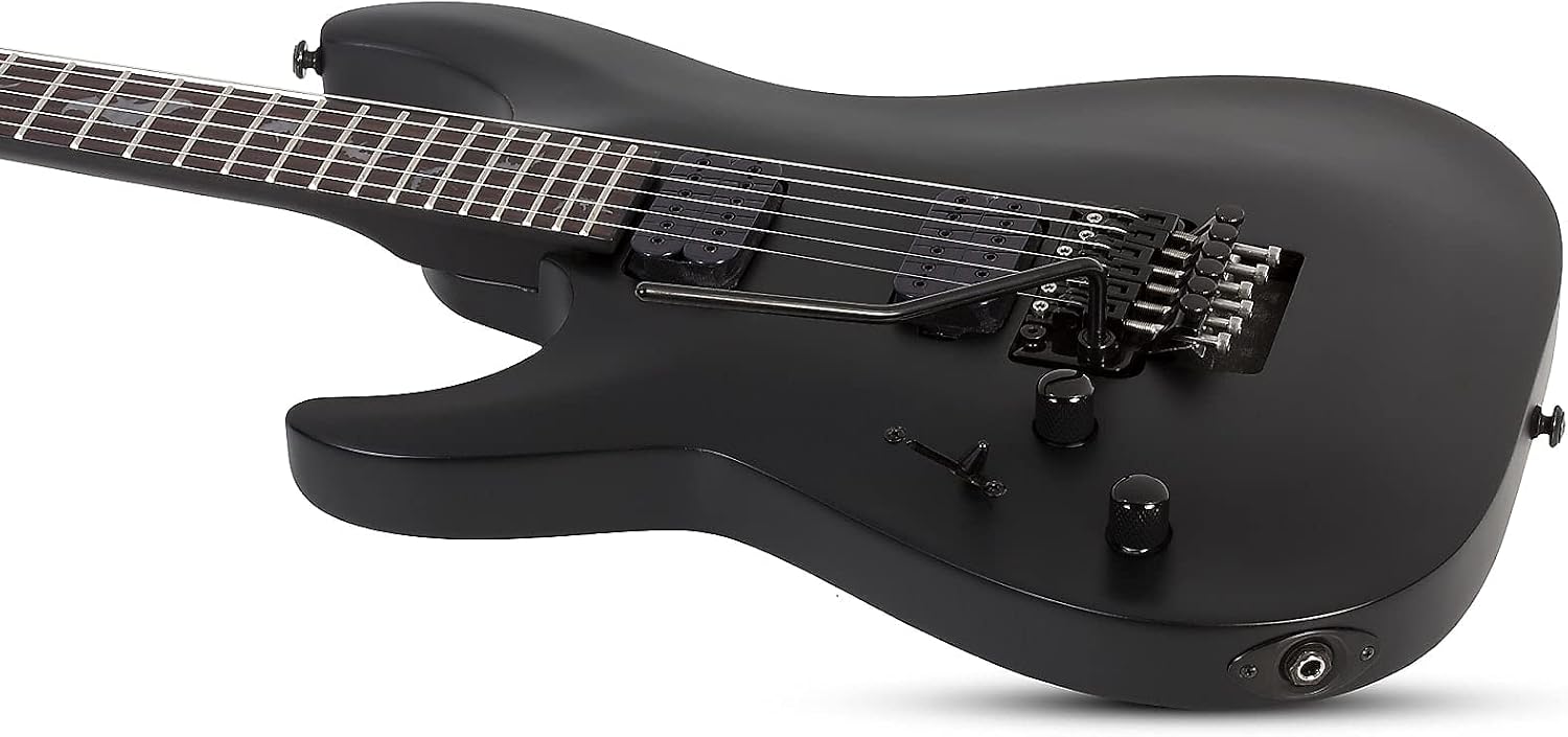 Schecter Damien-6 FR LH Left-Handed Electric Guitar - Satin Black