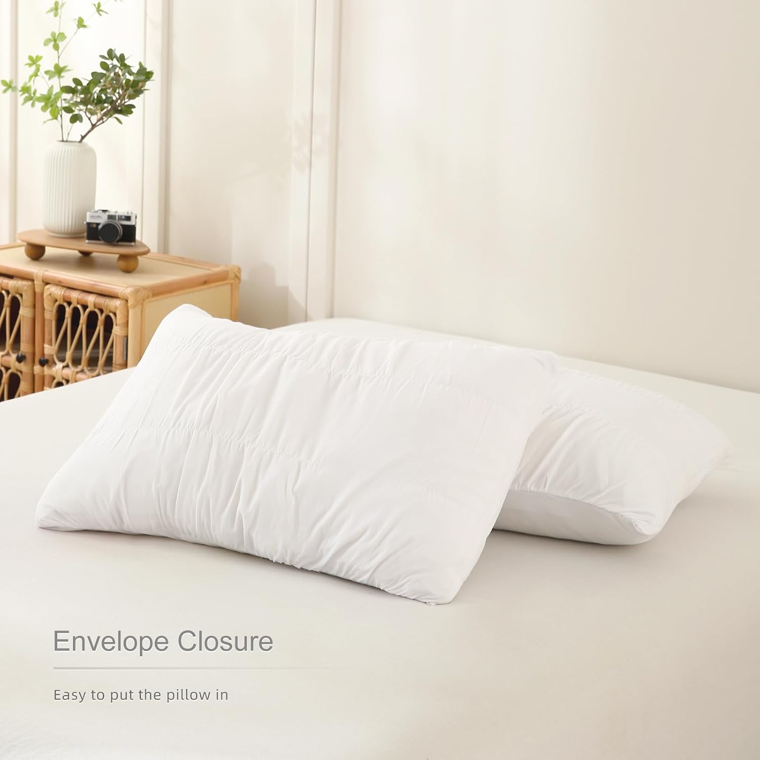 Lady Ann Oversized King Size Comforter Sets 128x120- White Ruched Bedroom Sets, Fluffy Bedding Comforter Sets, Soft & Luxurious All Season Bed Sets for Women Men, 3pcs