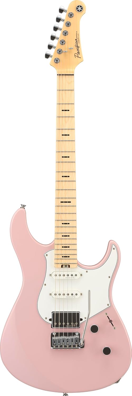 Yamaha Pacifica Standard Plus Electric Guitar Maple Fingerboard With Gig Bag, Ash Pink