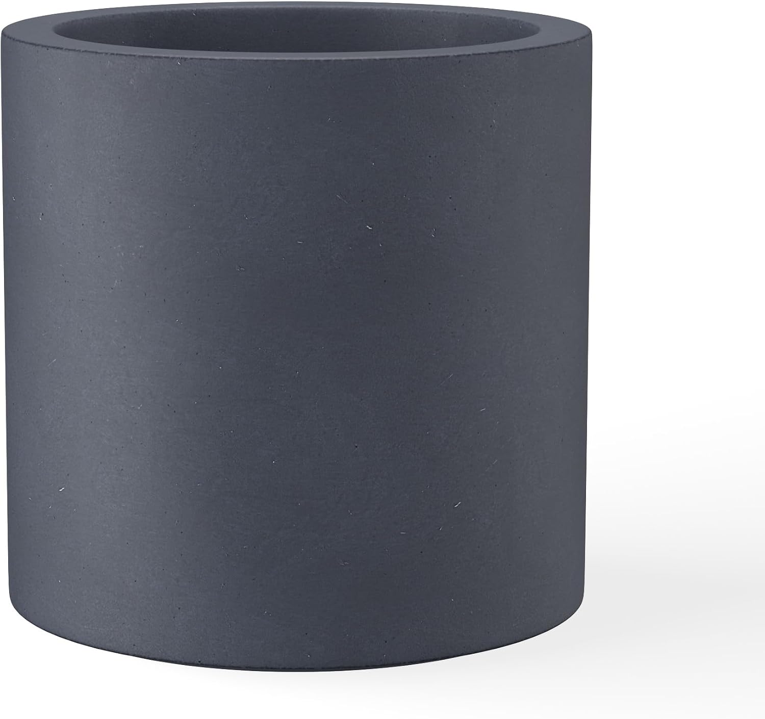 Kante 15.7' Dia Round Concrete Planter, Modern Style Large Cylindrical Plant Pot with Drainage Hole and Rubber Plug for Indoor Outdoor Patio, Charcoal