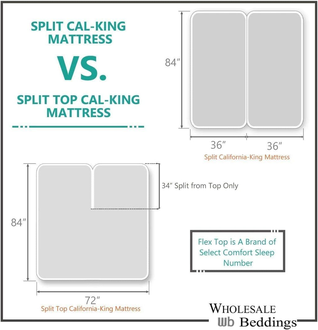 Royal Tradition Solid 300 Thread Count, 100 Percent Cotton 4PC Top Split California King Bed Sheets Set with Deep Pockets, Beige