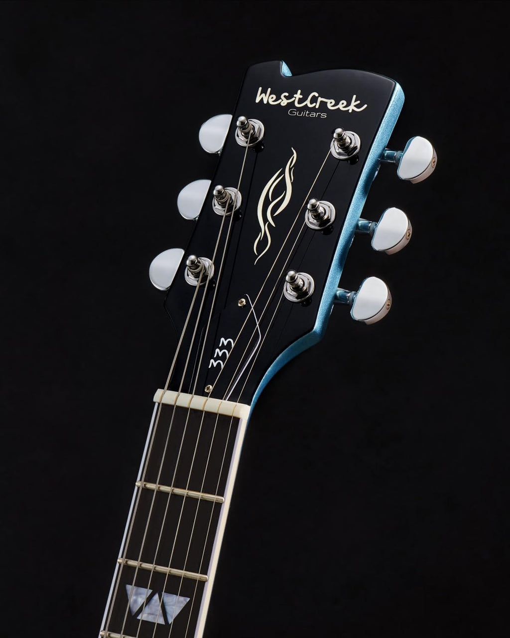 WestCreek 333 Electric Guitar with 6 String, Semi Hollow Body Jazz Electric Guitar, Humbucker Pickups, Rosewood Fretboard, Rounded End Jumbo Frets, Full size
