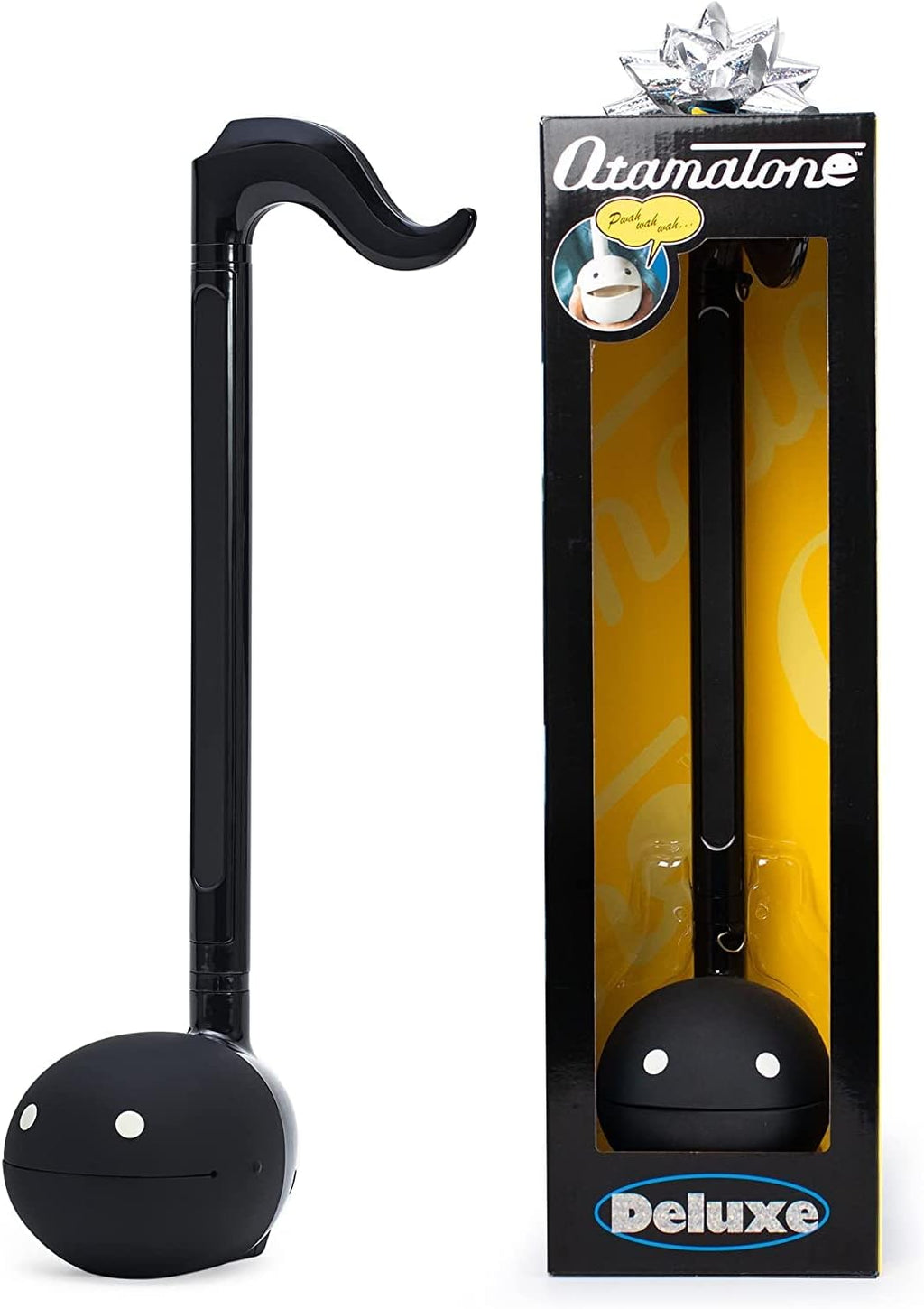 Otamatone Regular [Yellow] and Otamatone Deluxe [Black] Bundle Japanese Electronic Musical Instrument Portable Music Synthesizer Maywa Denki Award Winning Educational Fun Gift for Children Teen Adult