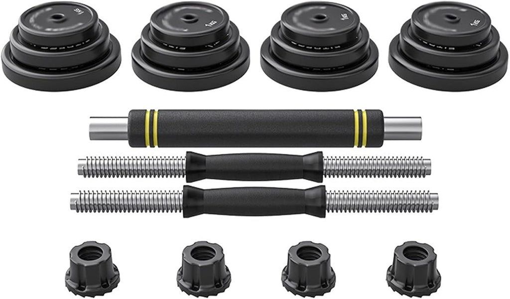 Exercise Set 20KG Dumbbells Pairs 3-44 lbs Adjustable Dumbbell Weight Set Barbell Lifting with 2 Connector for Home Bodybuilding Training(10kg2) Weight Bell
