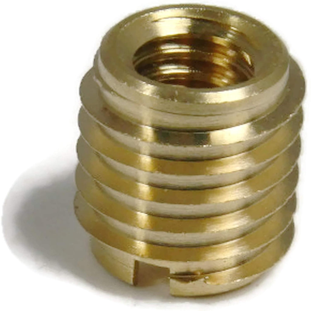 Brass Thread Inserts for Wood - Threaded Inserts 3/8'-24 x .625 Qty 100