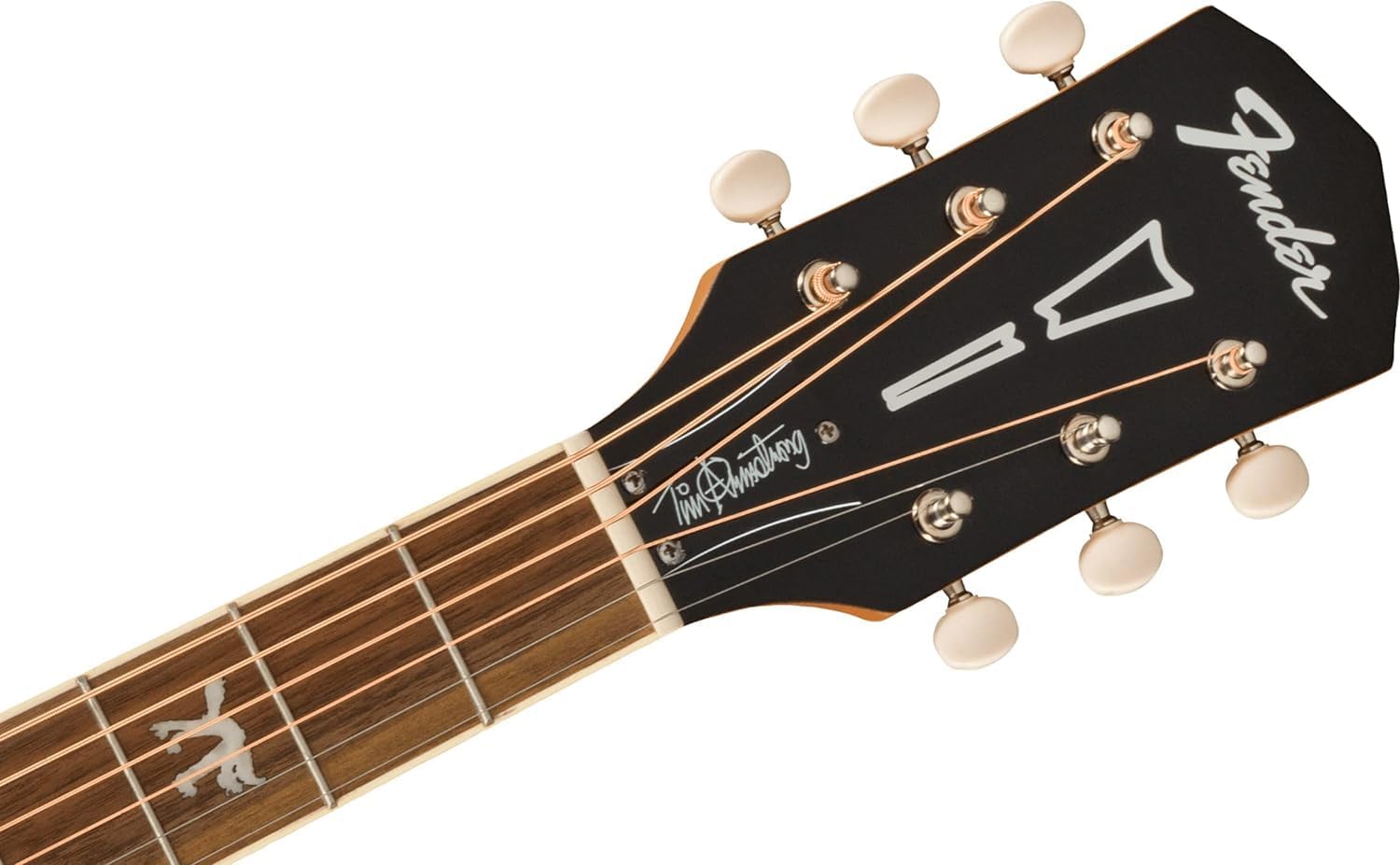 Fender Tim Armstrong Hellcat Concert Acoustic Guitar, with 2-Year Warranty, Natural, Walnut Fingerboard