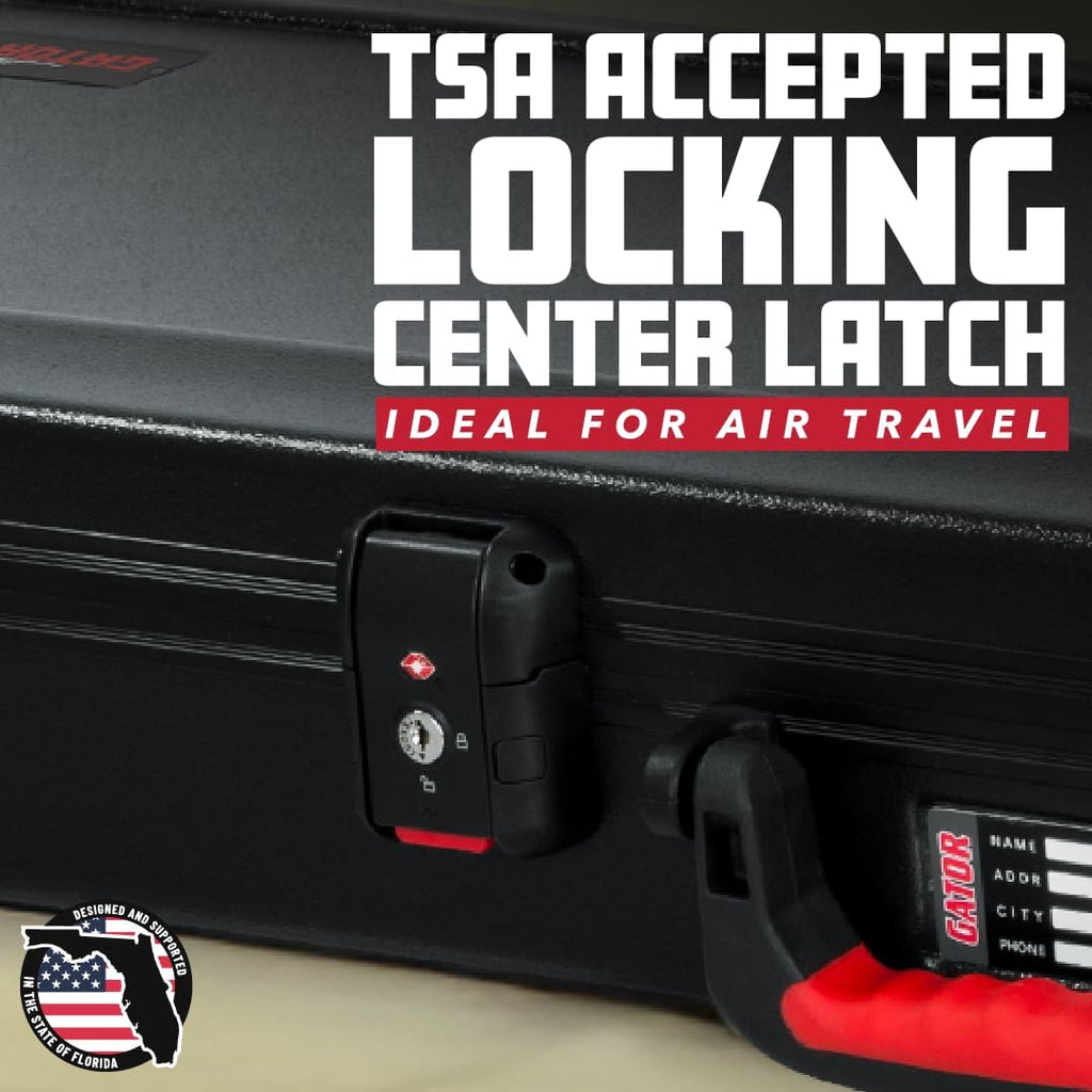 Gator Cases Molded Flight Case for Classical Style Acoustic Guitars with TSA Approved Locking Latch, (GTSA-GTRCLASS)