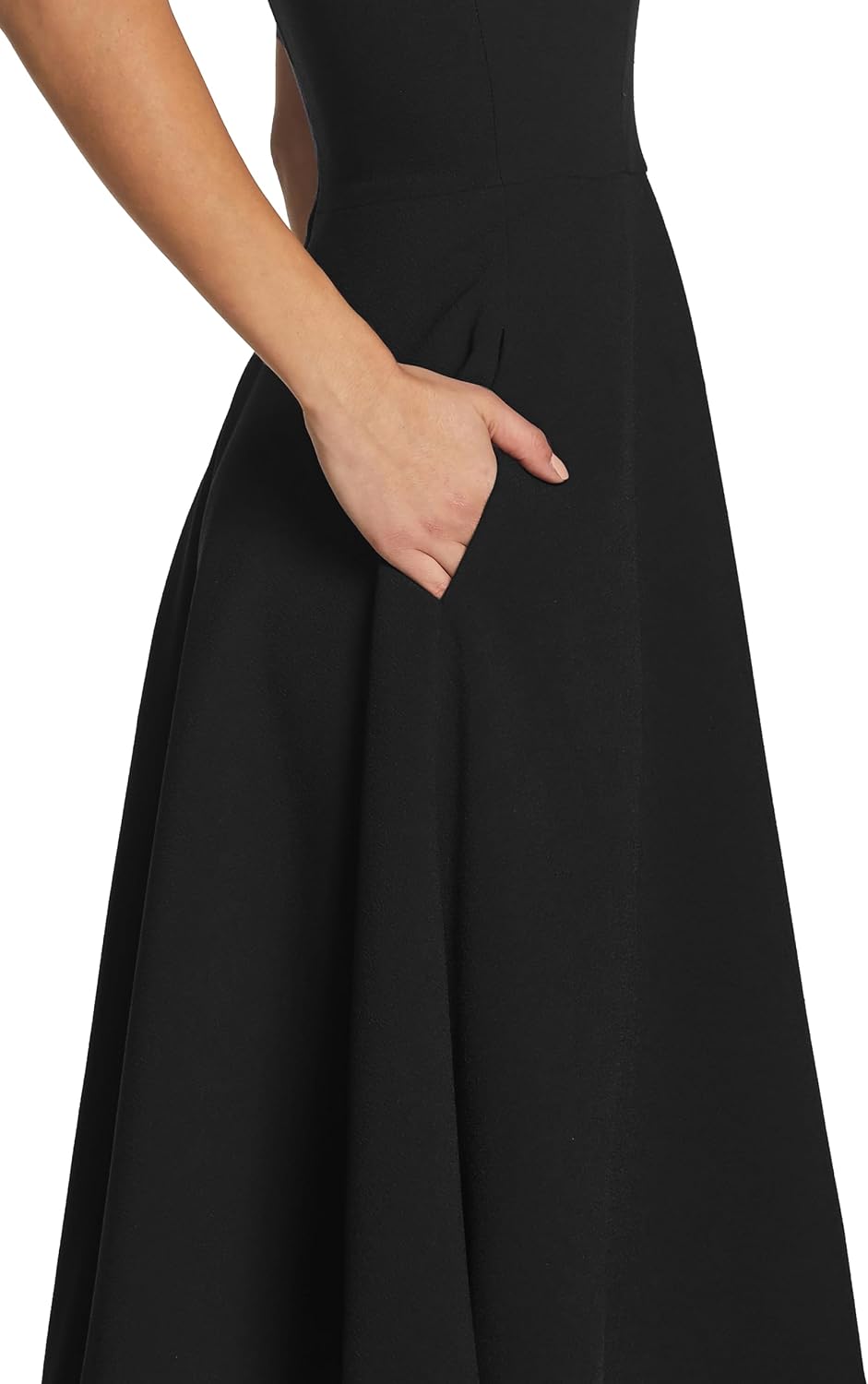 Dress the Population Women's Catalina Solid Sleeveless Fit & Flare Midi Dress