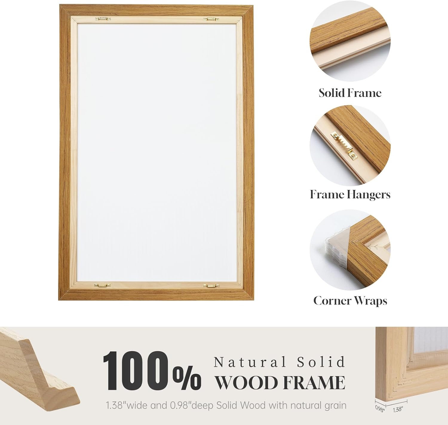 Framed Forest Landscape Wall Art for Living Room, Large 3 Piece Misty Pine Tree Nature Scenic Artwork for Walls, Rustic Woodland Sunset Canvas Painting Prints for Office Bedroom Wall Decor, 24x36 Inch