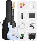 DONNER DST-80 Electric Guitar 39' Beginner Electric Guitar Kit with Amp, Classic SSS Pickup Complete with Gig Bag, Tuner, Capo, Strap, Picks, and Free Online Lessons