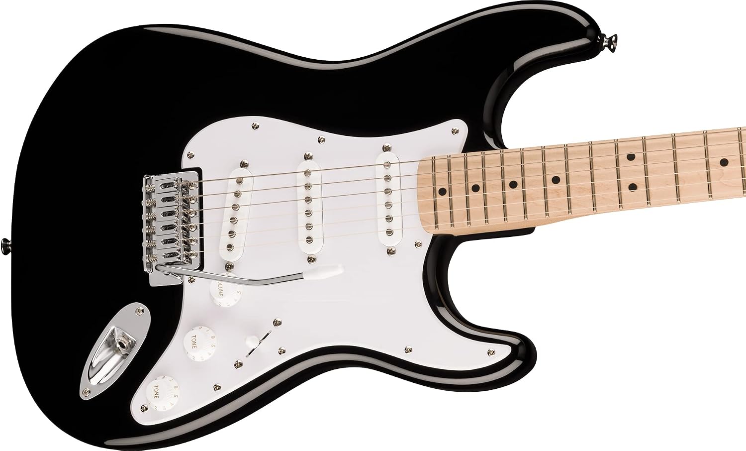 Fender Squier Sonic Stratocaster - Black Bundle with Frontman 10G Amp, Cable, Tuner, Strap, Picks, and Austin Bazaar Guitar DVD