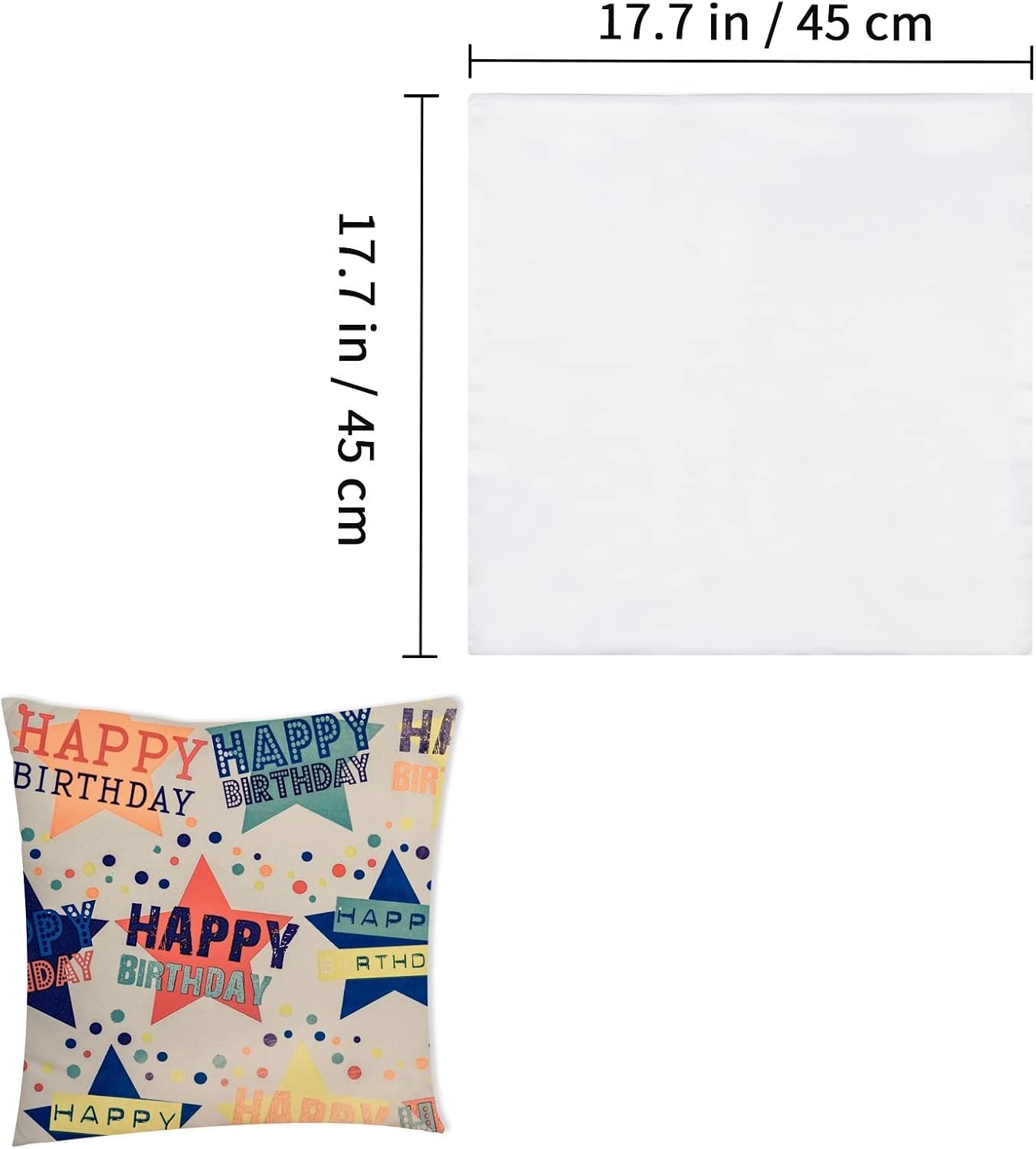 OKBA 100Pcs Sublimation Blanks Pillow Cases White Cushion Covers Blanks Throw Pillow Covers Heat Transfer DIY Custom Picture Pillow Covers Glossy Satin Cushion Covers(18 x 18 inches)