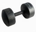 Legacy Solid Round Dumbbell Black – Heavy Duty Cast Iron Hand Weight with Knurled Ergonomic Grip for Strength Training, Muscle Toning, Home Gym Workout – 5 lb to 150 lb In Single & Pair