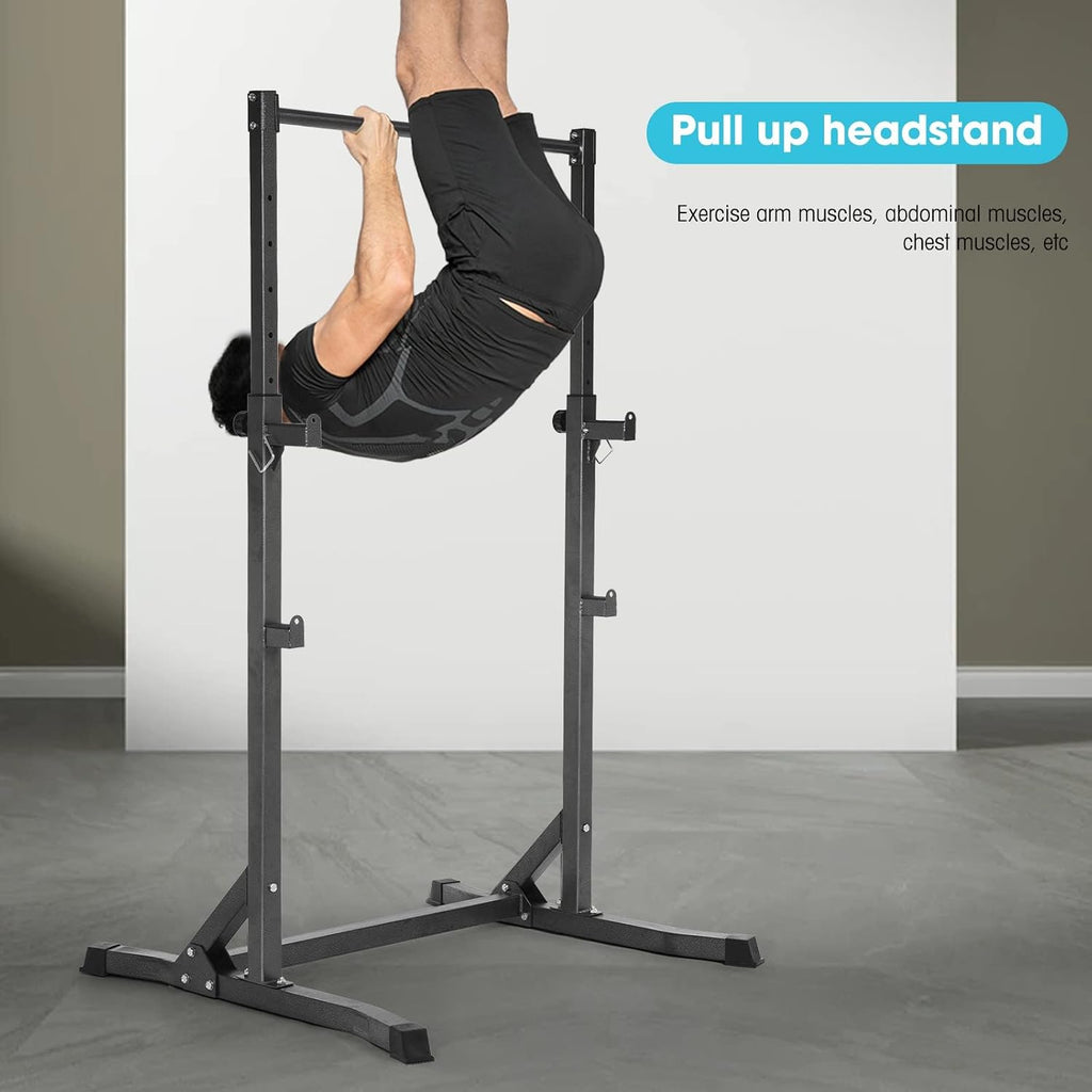 Tone Fitness 20 Pound Dumbbell Set Multi-Function Half-Frame Power Rack Exercise Squat Stand with Other Accessories, for Home Fitness Bar Rack Attachment