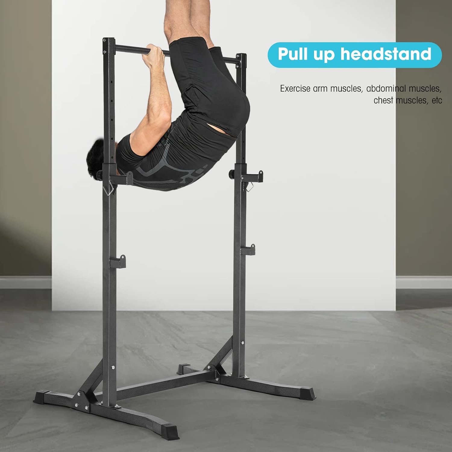 Tone Fitness 20 Pound Dumbbell Set Multi-Function Half-Frame Power Rack Exercise Squat Stand with Other Accessories, for Home Fitness Bar Rack Attachment