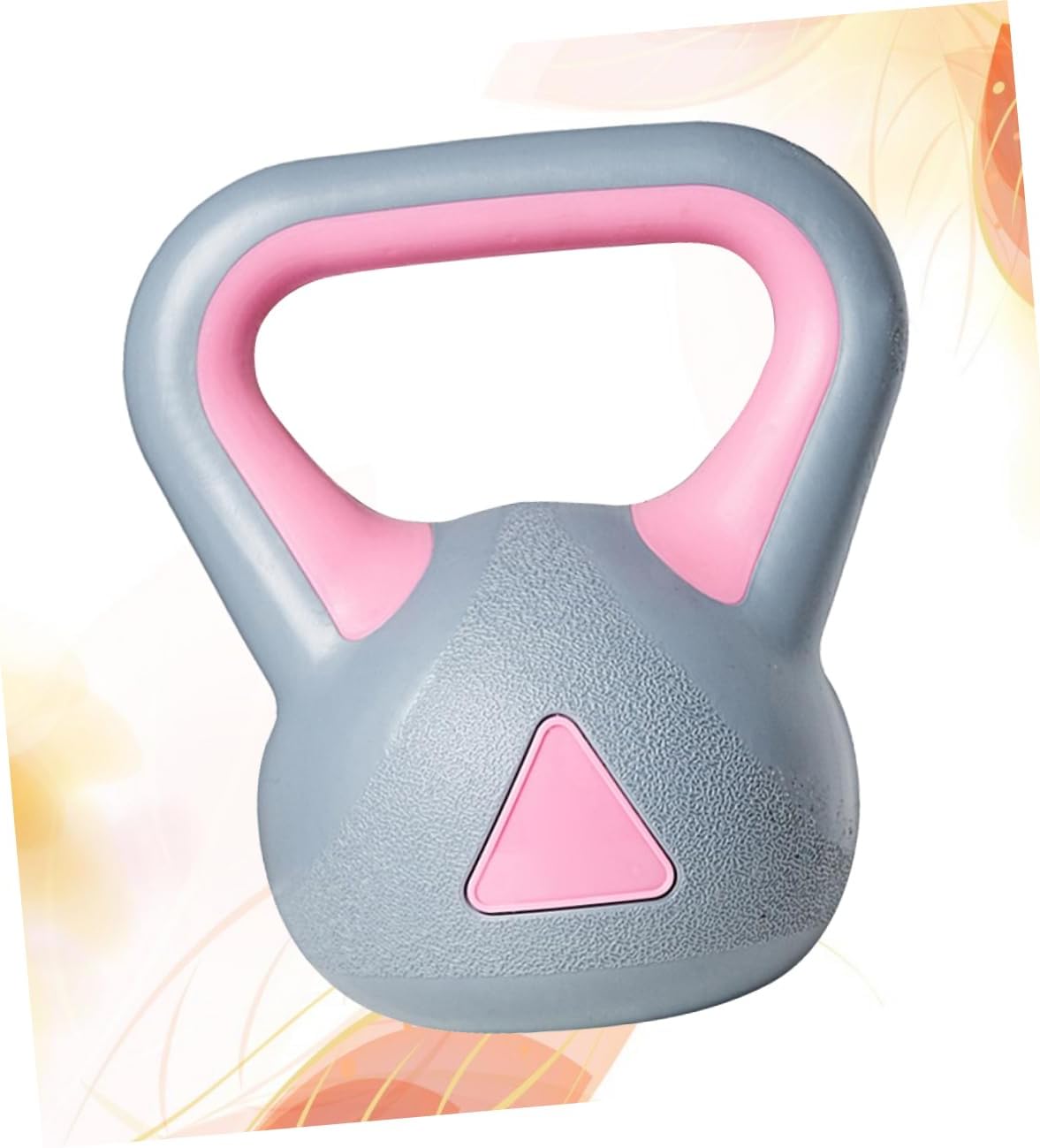 KOMBIUDA 1pc Rubberized Kettle-bell for Women's Fitness Training Non-slip Grip for Safe Workouts for Strength and Endurance Building Gym Gray Pink