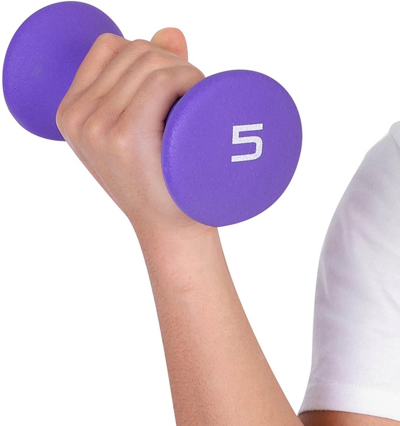 Drfeify 6pcs Hand Fitness Weights Set, 2lb 3lb 5lb Bodybuilding Exercise Equipment with Rack Holder, for Women Muscle Training Home Office Workout