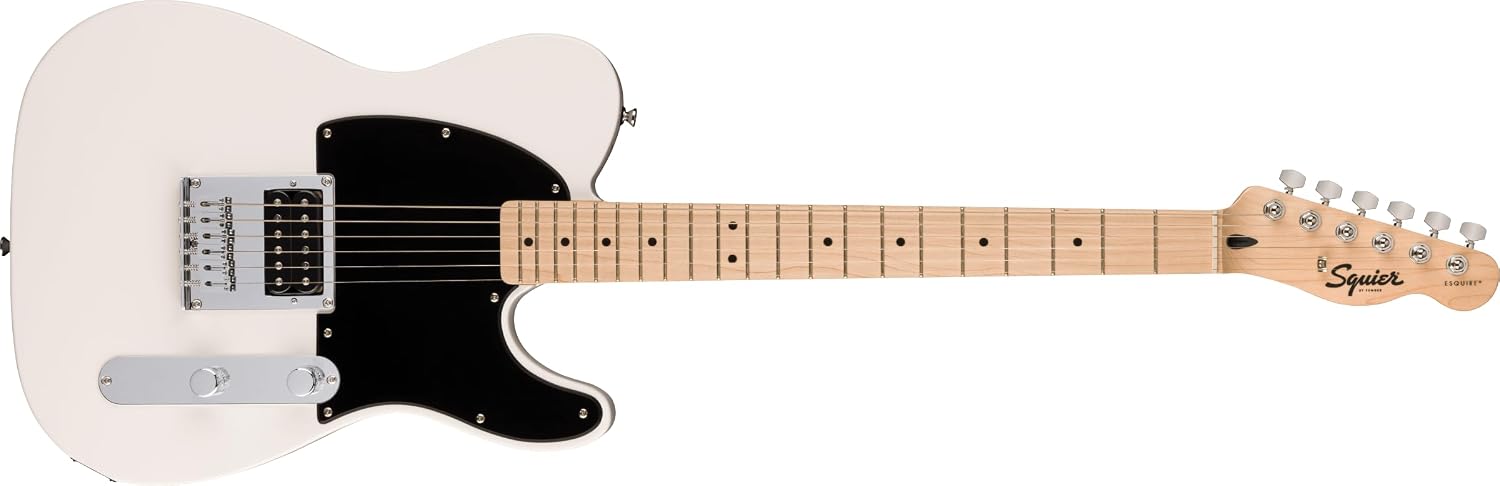Squire Sonic Esquire Electric Guitar, Arctic White, Maple Fingerboard