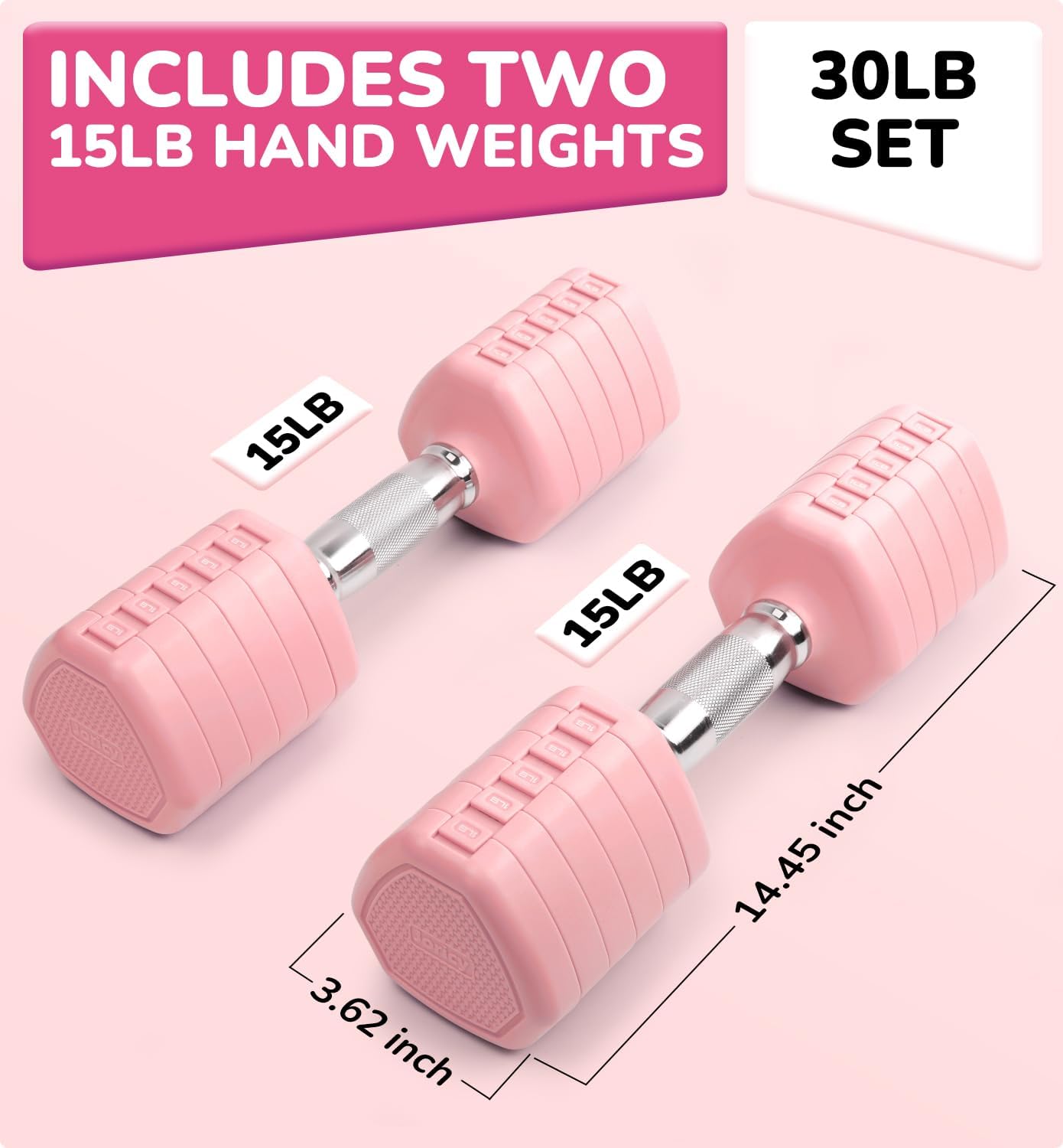 10LBS 20LBS 30LBS Dumbbell Set, Adjustable Dumbbells Set of 2 Hand Weights for Women Men Weight Sets for Home Gym Outdoor Exercise Workout Strength Training Equipments