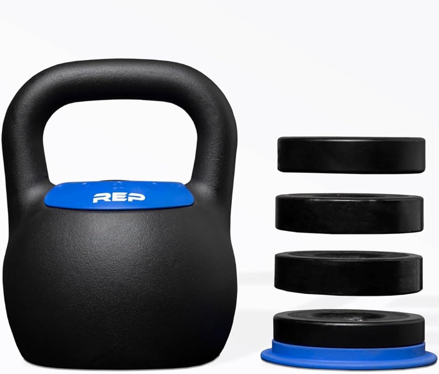 Rep Fitness Adjustable Kettlebell | Weight Set for Home Gym | Strength Training Equipment for Men & Women | Compact Steel Bell with Ergonomic Handle | 20–40 lb (9–18 kg) Variable Options