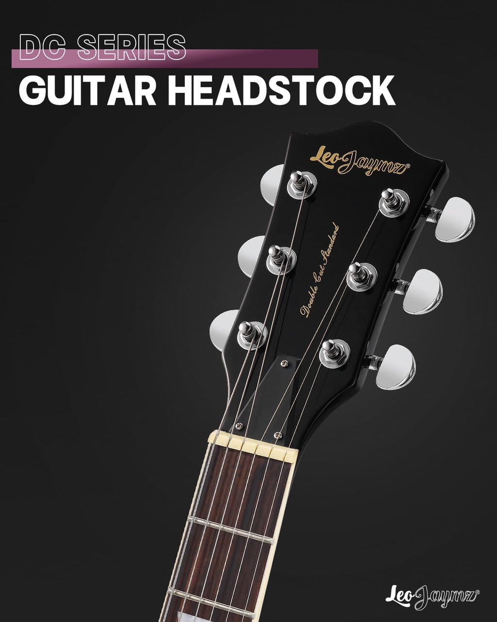 Leo Jaymz 39 Inch Solid Body Electric Guitar - Poplar Wood Body，Maple Neck and Laurel Wood Fretboard (Purple Burst)