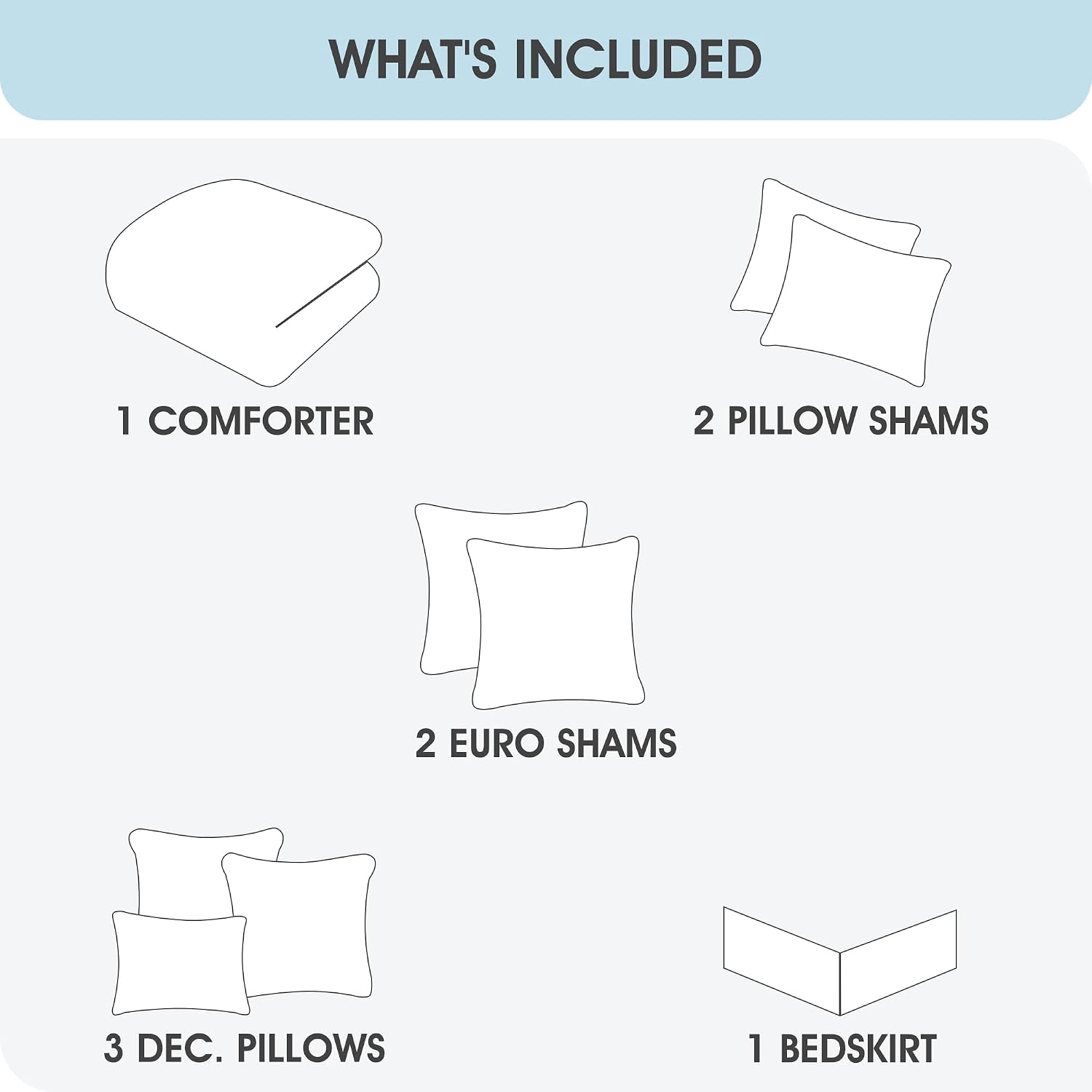 LANCO MODERN LIFESTYLE 9 Piece King Comforter Set, Sage Jacquard Damask, Bed in a Bag, All Seasons Bedding with Shams, Euro Shams, Bed Skirt and Decorative Pillows