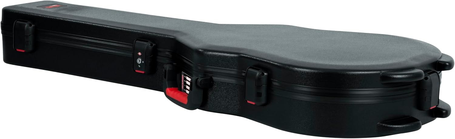 Gator Cases Molded Flight Case for Les Paul Electric Guitar with TSA Approved Locking Latch, (GTSA-GTRLPS)
