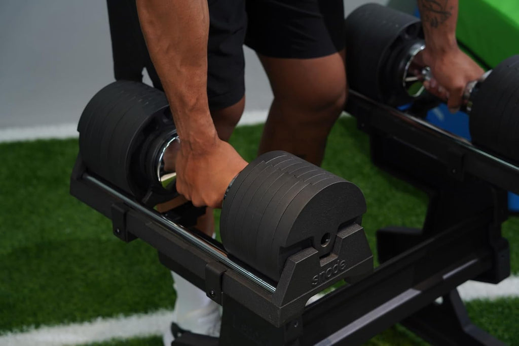 SNODE Cast Iron Dumbbell Stand, Adjustable Dumbbell Rack for SNODE Dumbbells Only (Only Stand)