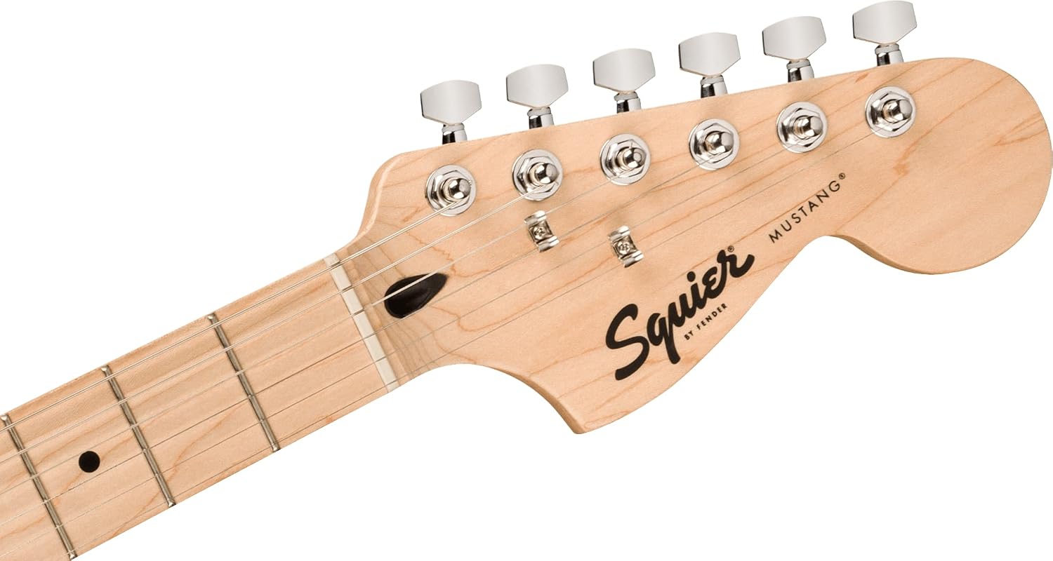 Squire Sonic Mustang Electric Guitar, Flash Pink, Maple Fingerboard