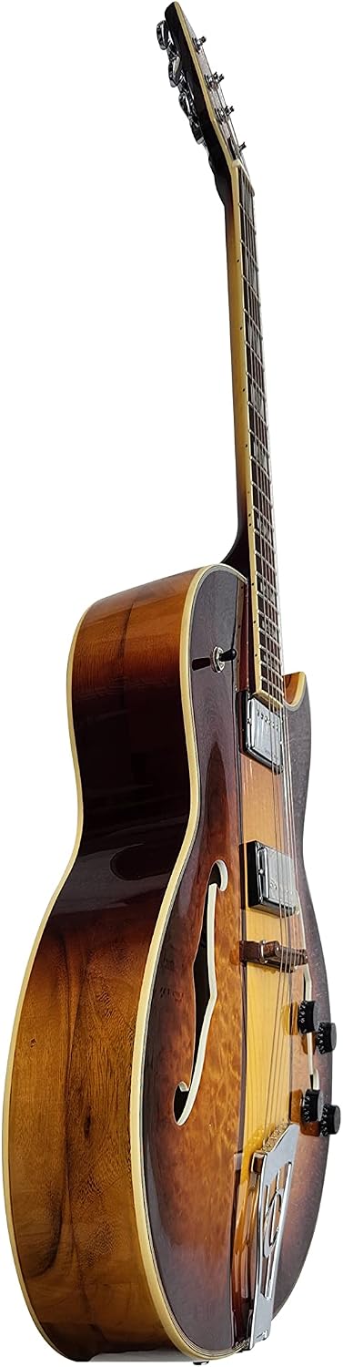 IYV IJZ-500 NA Jazz Solid- Hollow Body Electric Guitar, Natural