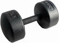 Legacy Solid Round Dumbbell Black – Heavy Duty Cast Iron Hand Weight with Knurled Ergonomic Grip for Strength Training, Muscle Toning, Home Gym Workout – 5 lb to 150 lb In Single & Pair