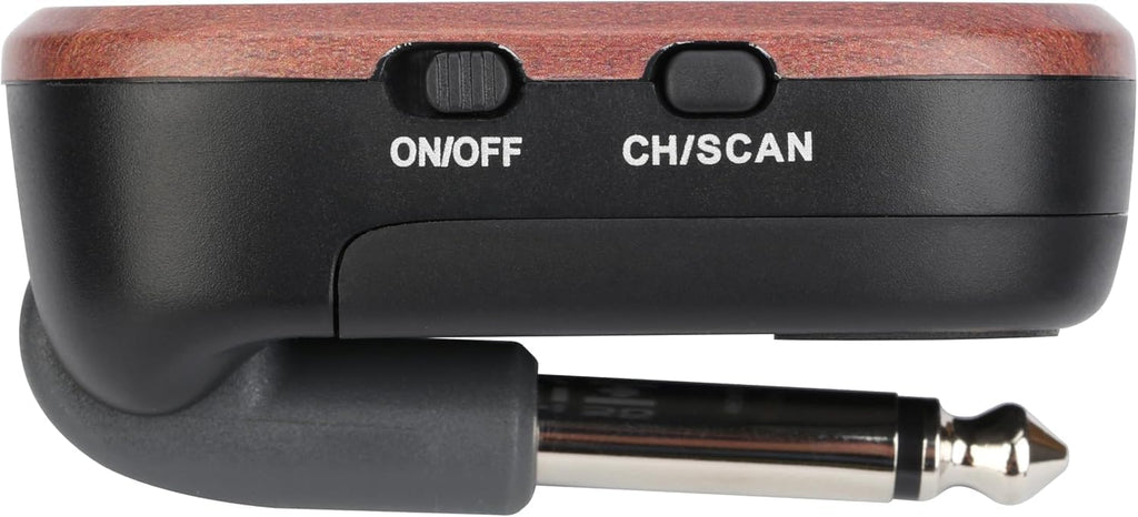 Xvive A58 Wireless Guitar System 5.8GHz Wireless Guitar Transmitter Receiver for Active or Passive Pickup Electric/Acoustic Bass Guitar, Mahogany