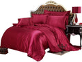 Yarns of Cotton 3 PC All Season Silky Super Soft Comforter Set Luxurious Bedding Set - (1 Comforter, 2 Pillow Cases) King/Burgundy