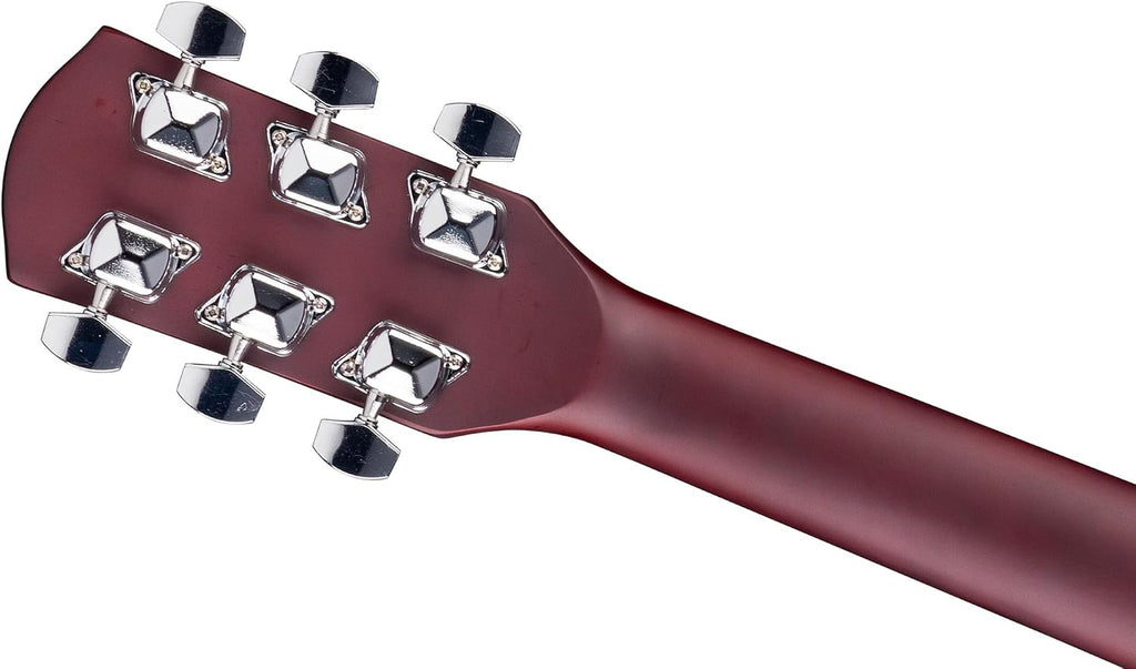 Fender FA Series Dreadnought Acoustic-Electric Guitar - Crimson Red Bundle with Gig Bag, Strings, Picks, and Austin Bazaar Instructional DVD