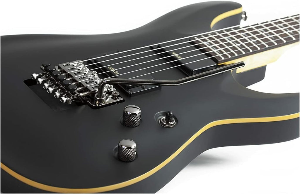 Schecter 3661 Solid-Body Electric Guitar, Aged Black Satin
