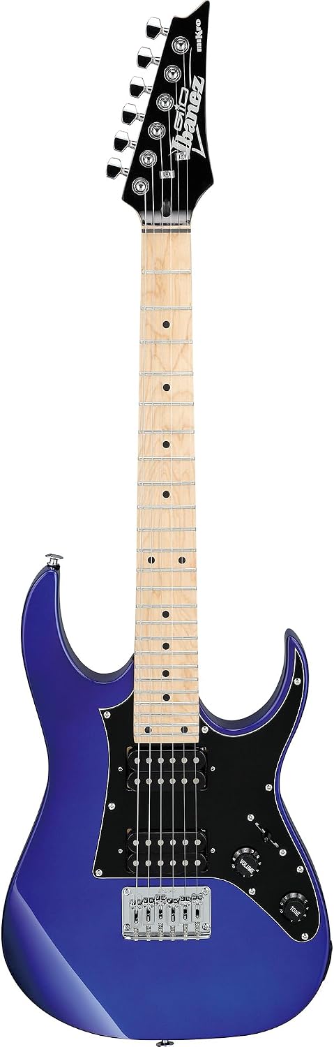 Ibanez GRGM21M RG Gio miKro Short-Scale Electric Guitar - Jewel Blue Bundle with Gig Bag, Tuner, Strap, Instrument Cable, Austin Bazaar Instructional DVD, and Polishing Cloth