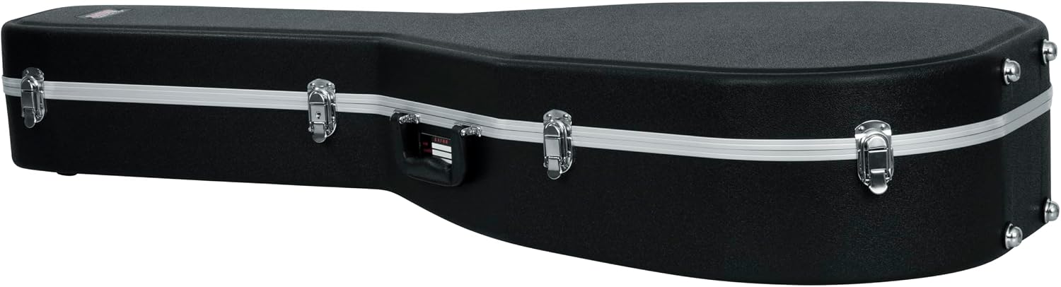Gator Cases Deluxe ABS Molded Case for Acoustic Guitars, Fits Jumbo Sized Acoustics (GC-JUMBO)