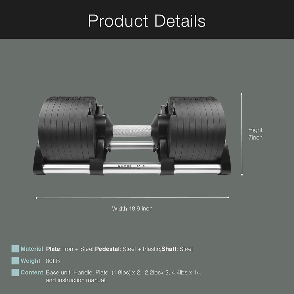 Bodytech x Noubell dumbbell Adjustable Dumbbell weight change with one-hand