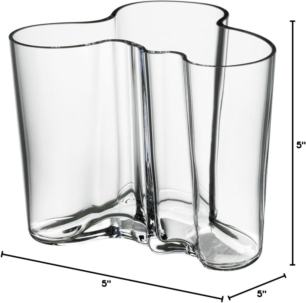 Iittala Aalto 4-3/4-Inch Clear Glass Vase